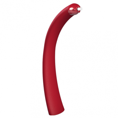 AL01 Table Lamp: Long Arm. Crimson color.