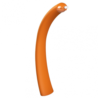 AL02 Table Lamp: Long Arm. Orange color.