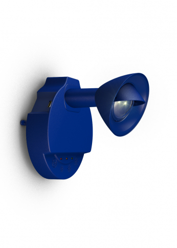 MICROGRID.BLUE SMART LAMP,AL,BRT,BLU+SOLAR+LFPBATS+PUSB+REDLENS
