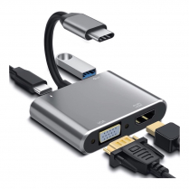 HUB USB C+VGA+HDMI+USB3