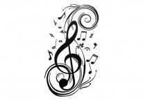 WALL DECAL Clef & Notes